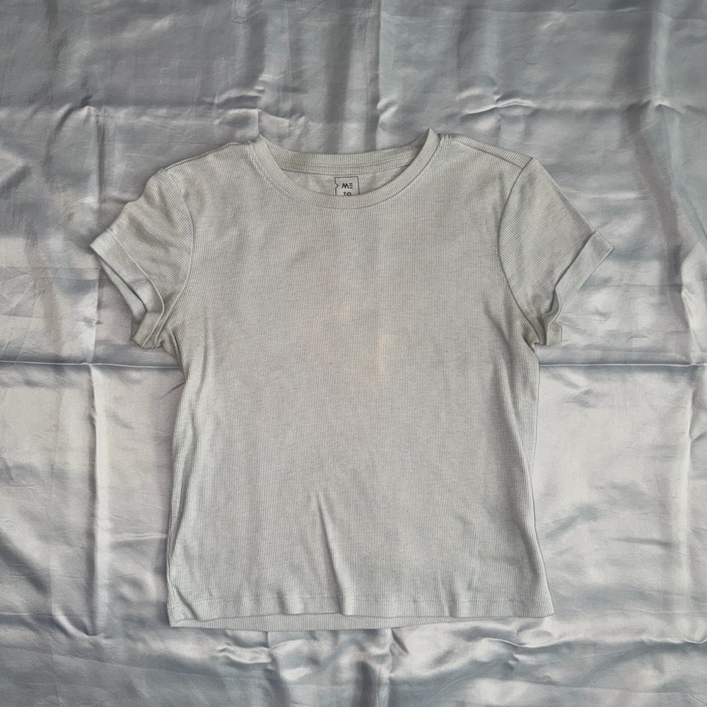 Light Blue/Gray Baby Tee